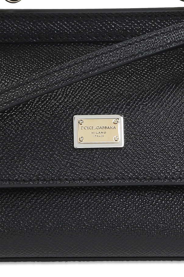 【送料&関税込】Dolce & Gabbana Black Leather Sicily Cub Dolce & Gabbana Sicily large bag in black leather - Gaja